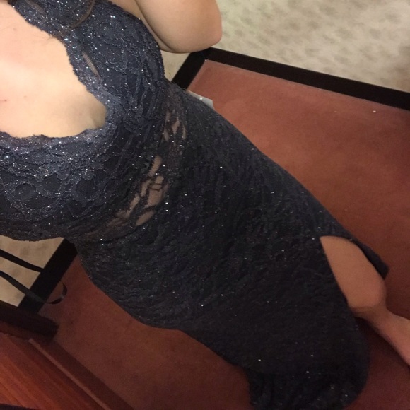 Navy blue prom dress - Picture 2 of 4